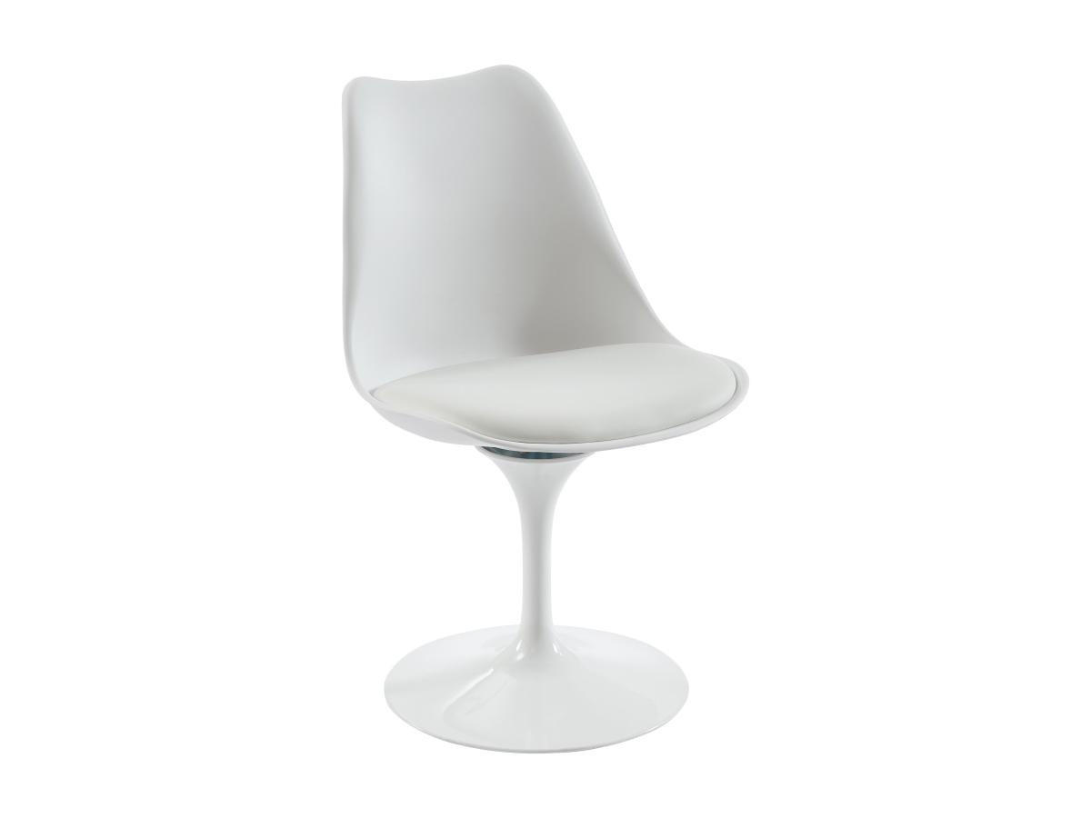 STUHL - Polypropylen & Metall - Weiß - XAFY - Weiß, Kunststoff (56.5/82/49cm) - Vente-Unique