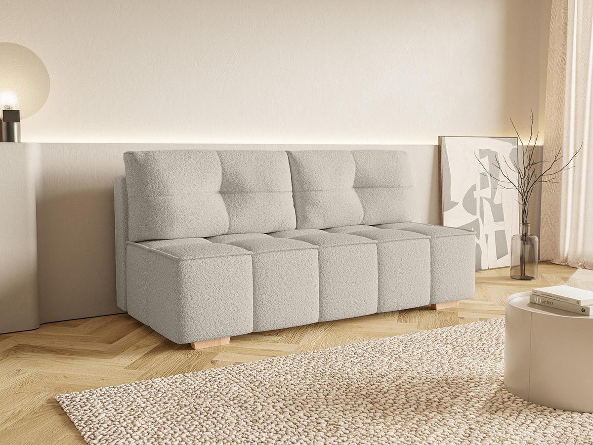 SOFA Miia mit Schlaffunktion, Beige - Beige, Textil (196/90/85cm) - Fedve