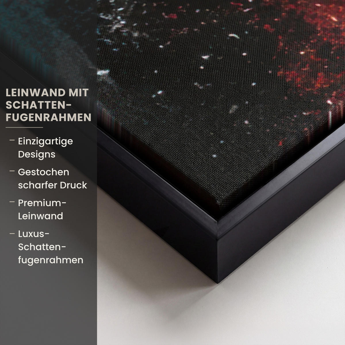 LEINWAND Bilder mit Rahmen - Farbflächen - Formen - Bunt - Abstrakt - 90x90 - Pink, Textil (90/90cm) - MuchoWow