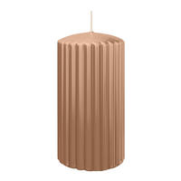 RILLEN KERZEN Caramel 150 x Ø 80 mm, 4 Stück - Beige, Paraffin (8/15/15cm) - Wiedemann Kerzen