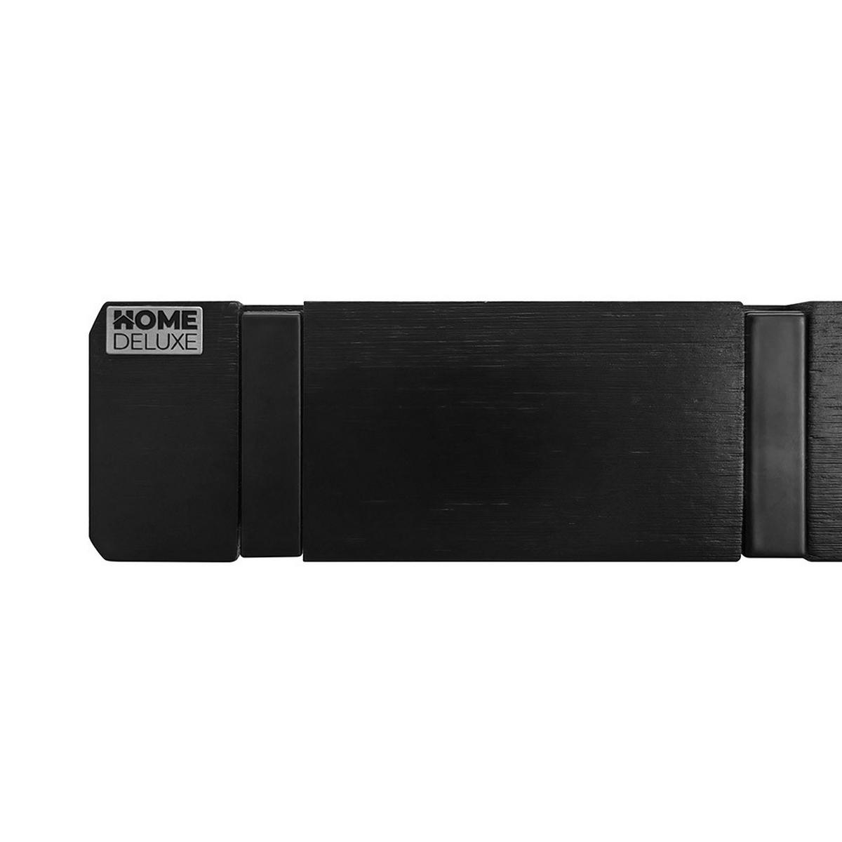 GARDEROBENLEISTE HOOK - Farbe: Schwarz - Schwarz, Holz (50/5.5/2cm) - Home Deluxe