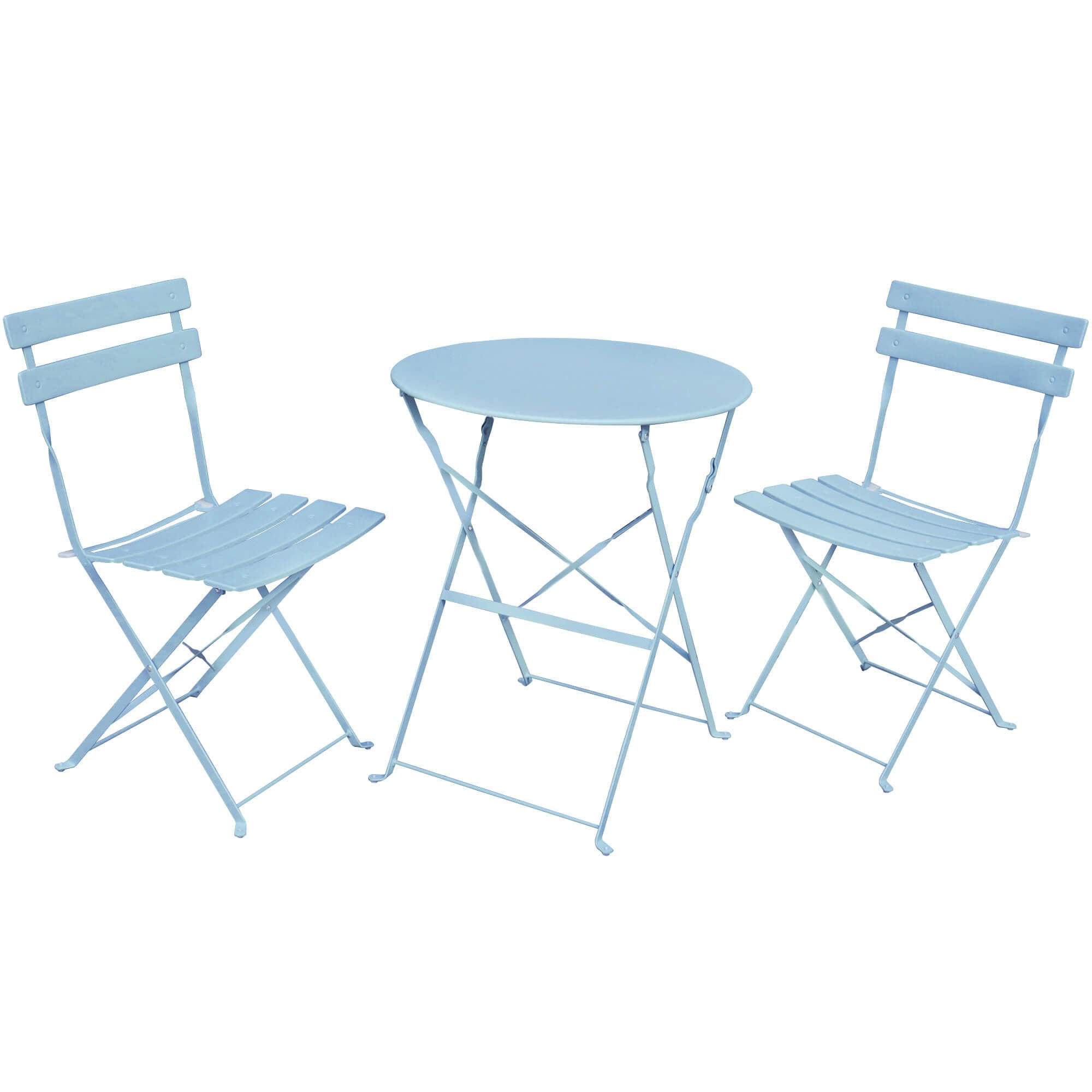 RAUMHIRSCH FURNITURE SKLÁDACÍ STŮL se skládacími židlemi, sada modrá 42/81/42