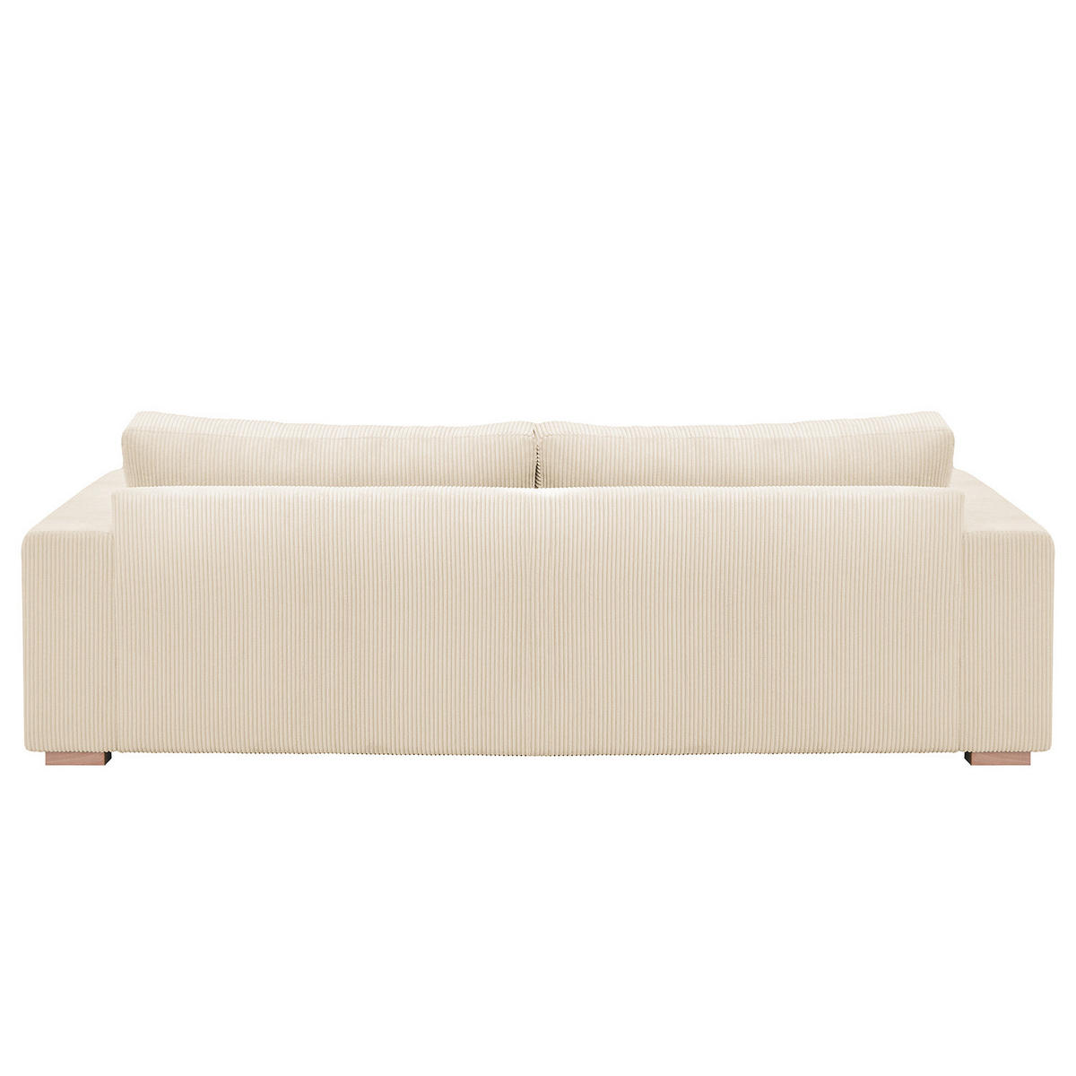 BIG-SOFA - Buchefarben/Creme, Holz/Buchenholz (254/85/104cm) - home24