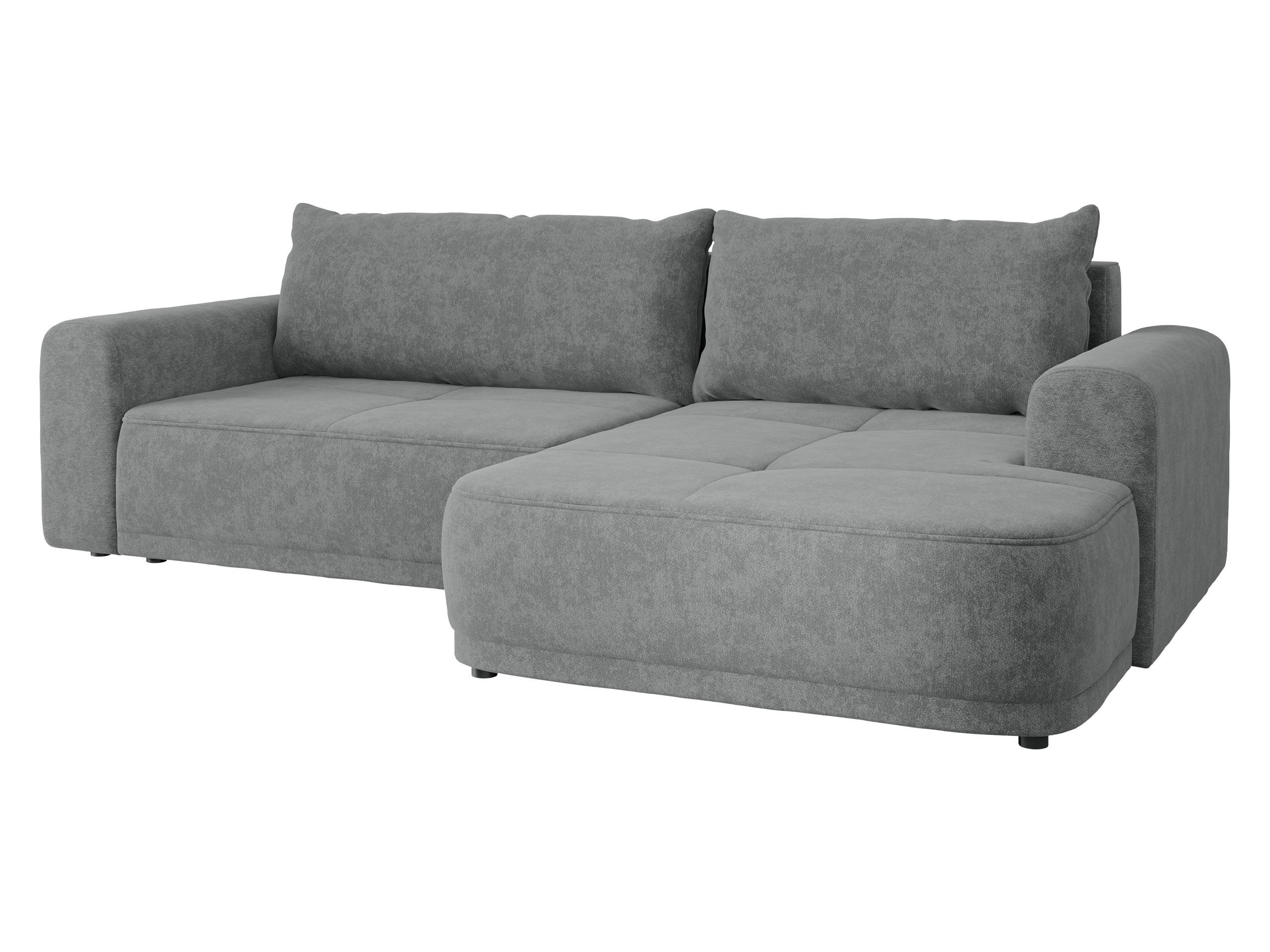 ECKSCHLAFSOFA Passo, Seite: Links - Schwarz/Grau, Holz/Kunststoff (265/166cm) - MIRJAN24