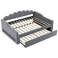 AUSZIEHBETT 140/200 cm DE-03394, mit LED, in Grau - Grau, Holzwerkstoff (140/200cm) - ComfortXL