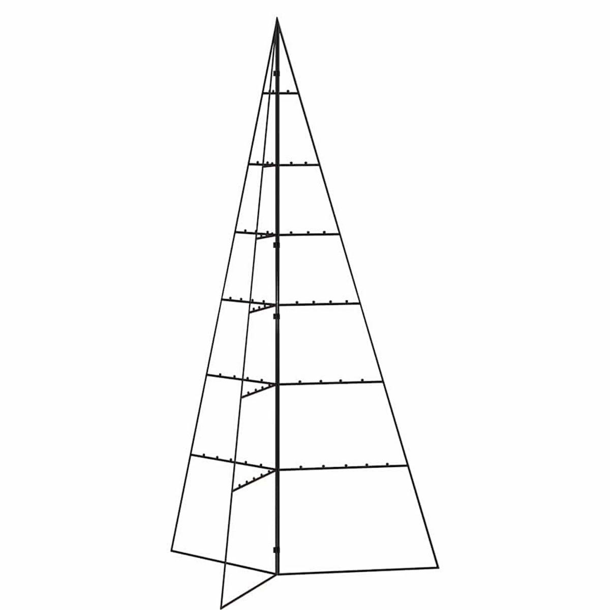WEIHNACHTSBAUM Metall Für Dekorationen Schwarz 140 Cm - Schwarz, Metall (140cm) - vidaXL