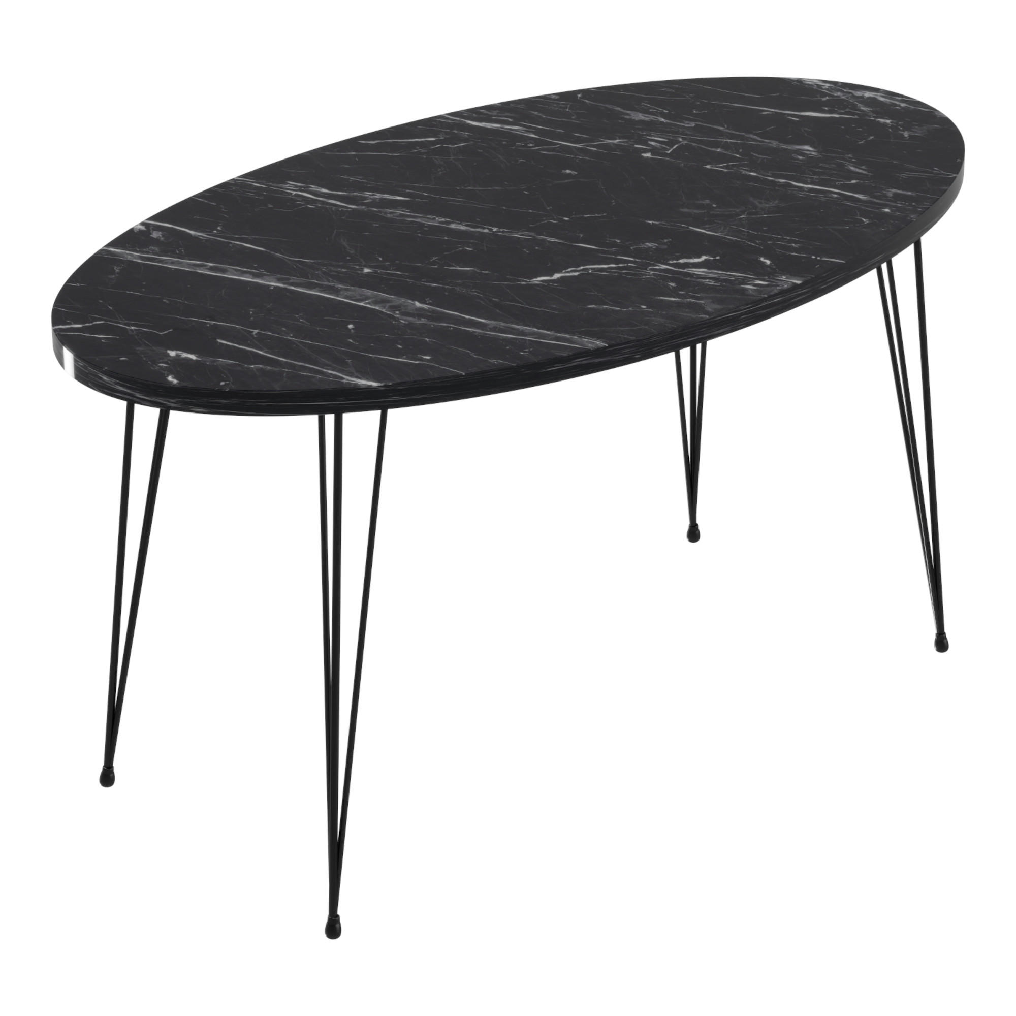 COUCHTISCH Skævinge 90/50/43 - Schwarz, Metall (50/90/43cm) - [en.casa]