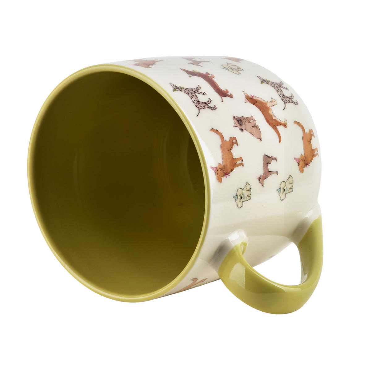 HRNEK Noah, porcelán, hnědá - bílá, keramika (0.41L) - Mondex