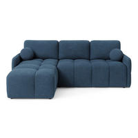 ECKSOFA Granat MONO Mit Schlaffunktion Und Dekokissen Links - Blau, Textil (220/145cm) - Sepro Meble