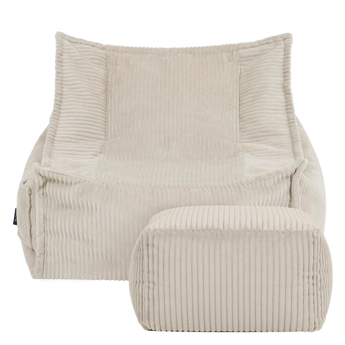 KINDERSITZSACK mit Hocker Alto - Beige, Textil (67/60/67cm) - icon