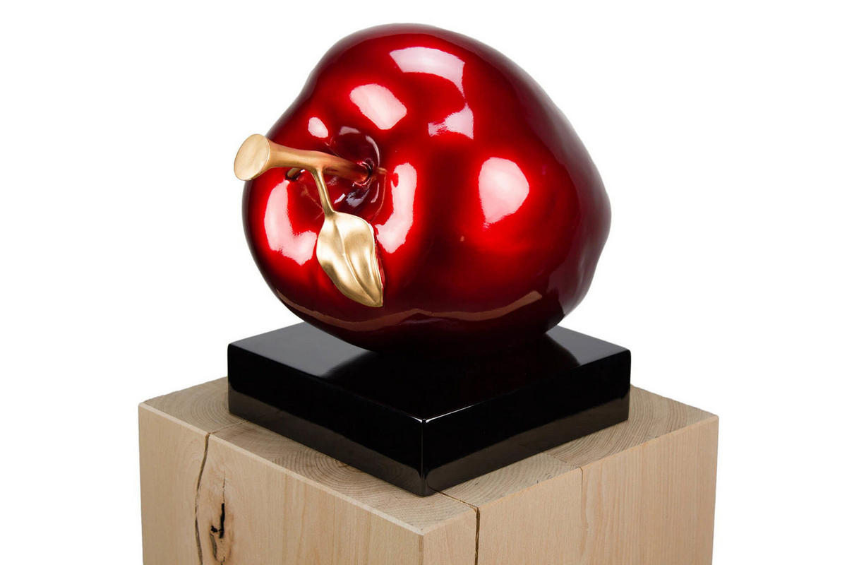 SKULPTUR Rot 32/31 cm - Rot, Stein (3/31/24cm) - KUNSTLOFT