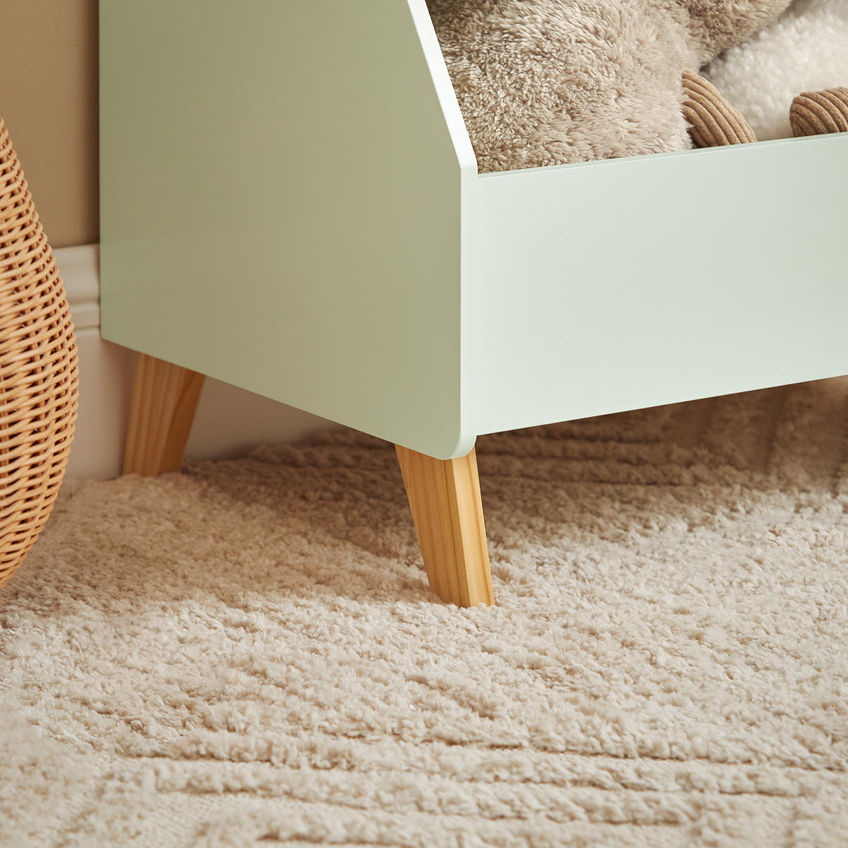 KINDERREGAL Grün - Weiß/Naturfarben, Holz/Holzwerkstoff (60/89/36cm) - SoBuy