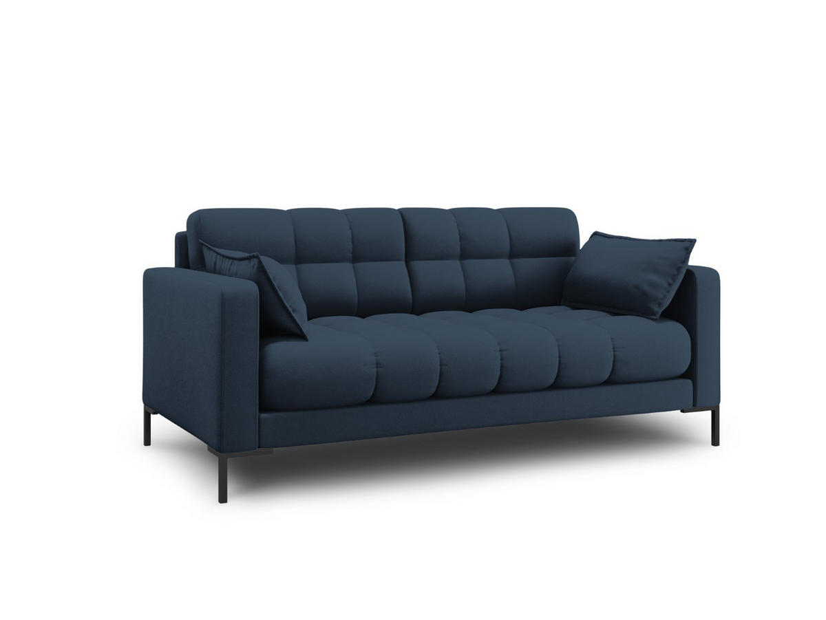SOFA Mamaia aus strukturiertem Stoff blau 2 Sitzplätze - Blau, Textil (92/75/152cm) - Micadoni