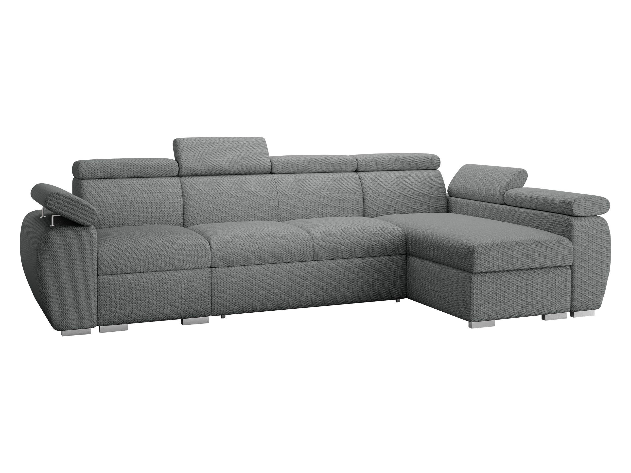 ECKSOFA Boston LCP, Seite: Rechts 1P(65)+2R+LCP - Silberfarben/Graphitfarben, Holz/Textil (320/170cm) - MIRJAN24