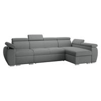 ECKSOFA Boston LCP, Seite: Rechts 1P(65)+2R+LCP - Silberfarben/Graphitfarben, Holz/Textil (320/170cm) - MIRJAN24