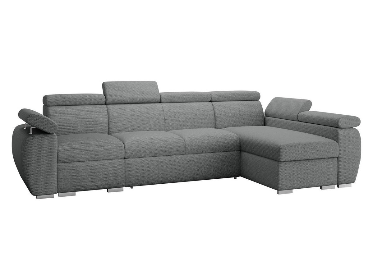ECKSOFA Boston LCP, Seite: Rechts 1P(65)+2R+LCP - Silberfarben/Graphitfarben, Holz/Textil (320/170cm) - MIRJAN24