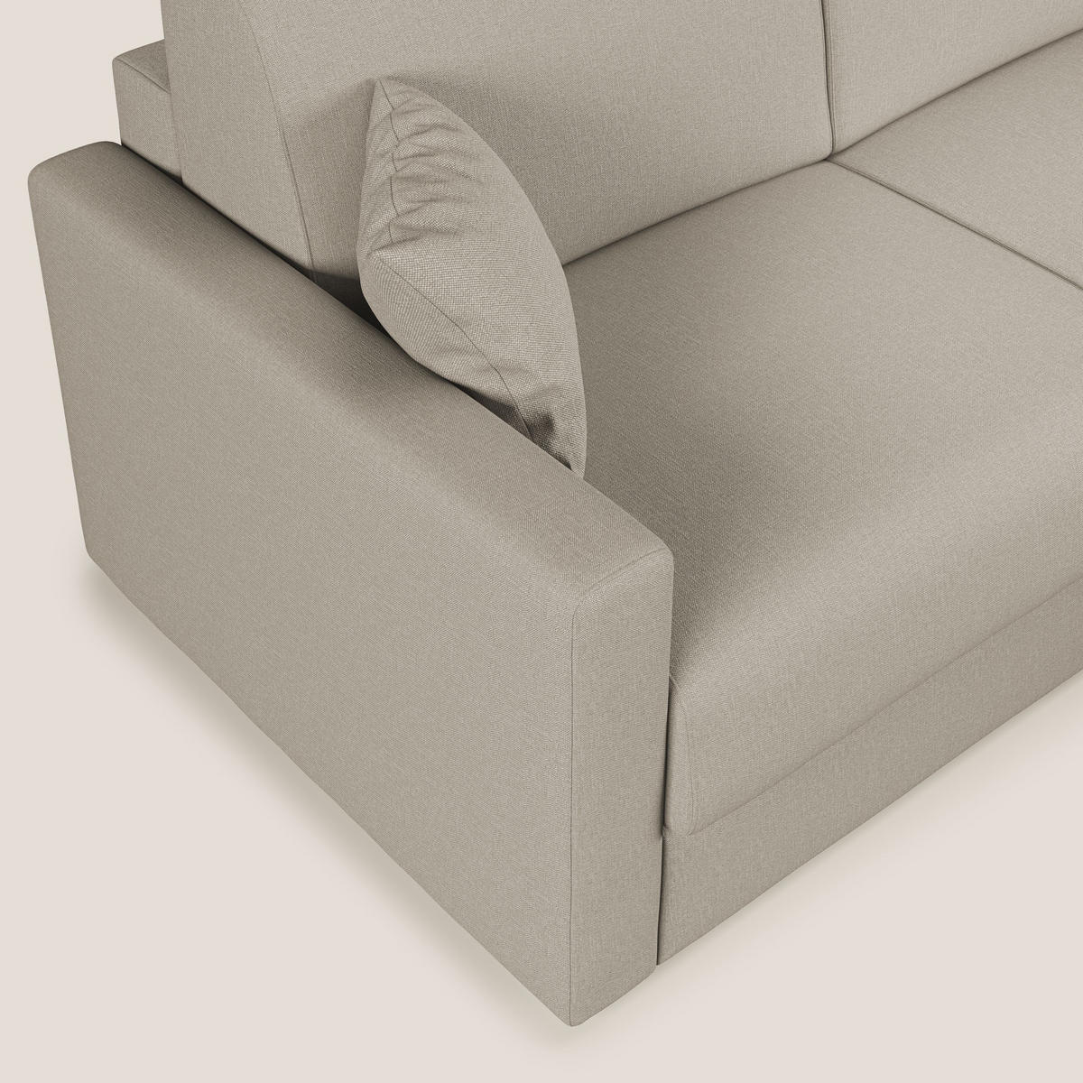 ECKSOFA LINKS Chris - Creme, Textil (268/96cm) - Divani.store