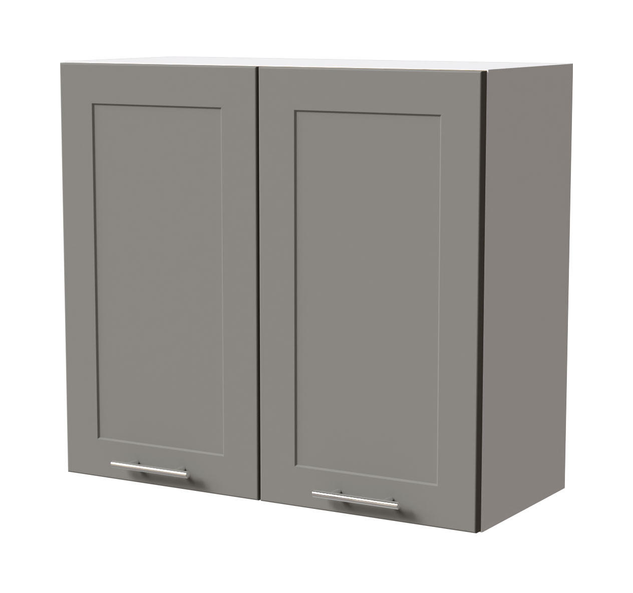 HÄNGESCHRANK Oslo W3/80 Weiß / Dust Grey Matt 80 / 32,5 / 72cm - Weiß/Grau, Holz/Holzwerkstoff (80/72/32.5cm) - Feldmann-Wohnen