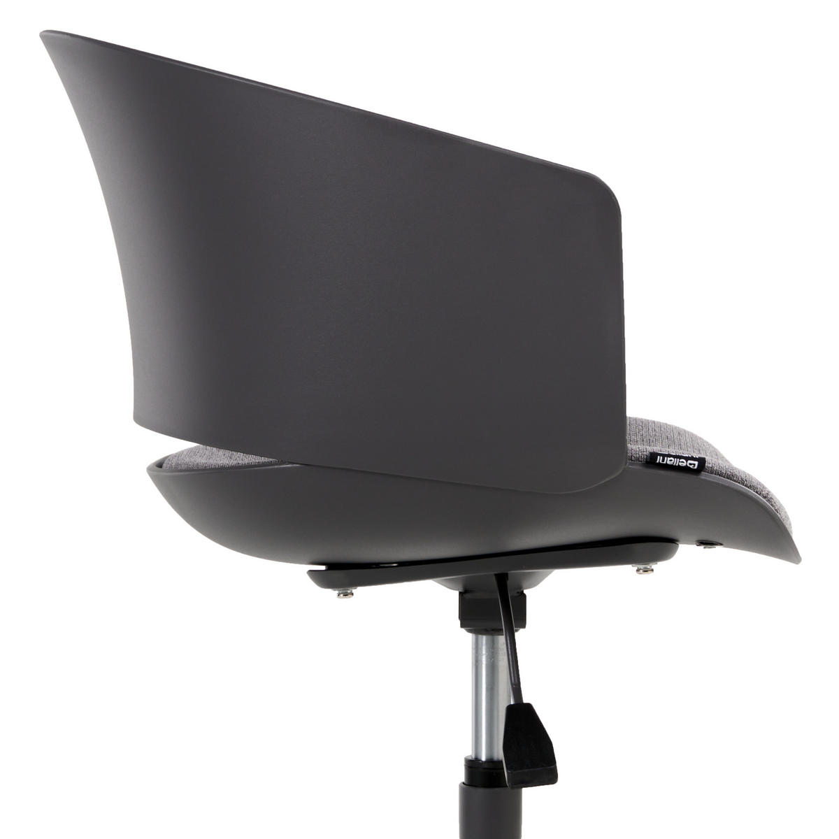 BÜROSTUHL Graphitgrau Gleeful - Graphitfarben/Schwarz, Textil (64/77/64cm) - Beliani