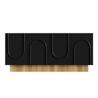 SIDEBOARD Schwarz-Holzfarbe 160/38/75 cm - Schwarz, Holzwerkstoff (160/75/38cm) - PANGIVO