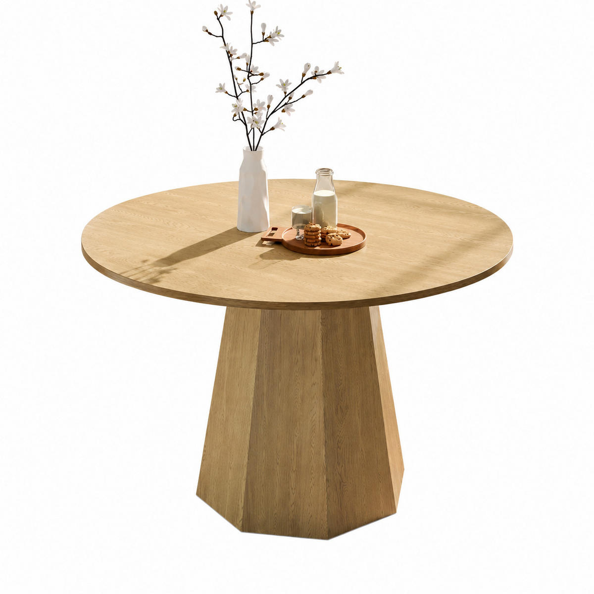 ESSTISCH 120 cm skandinavischer Stil DE-39826 Eichenfarbe - Eichefarben, Holzwerkstoff (120/120/75cm) - ComfortXL
