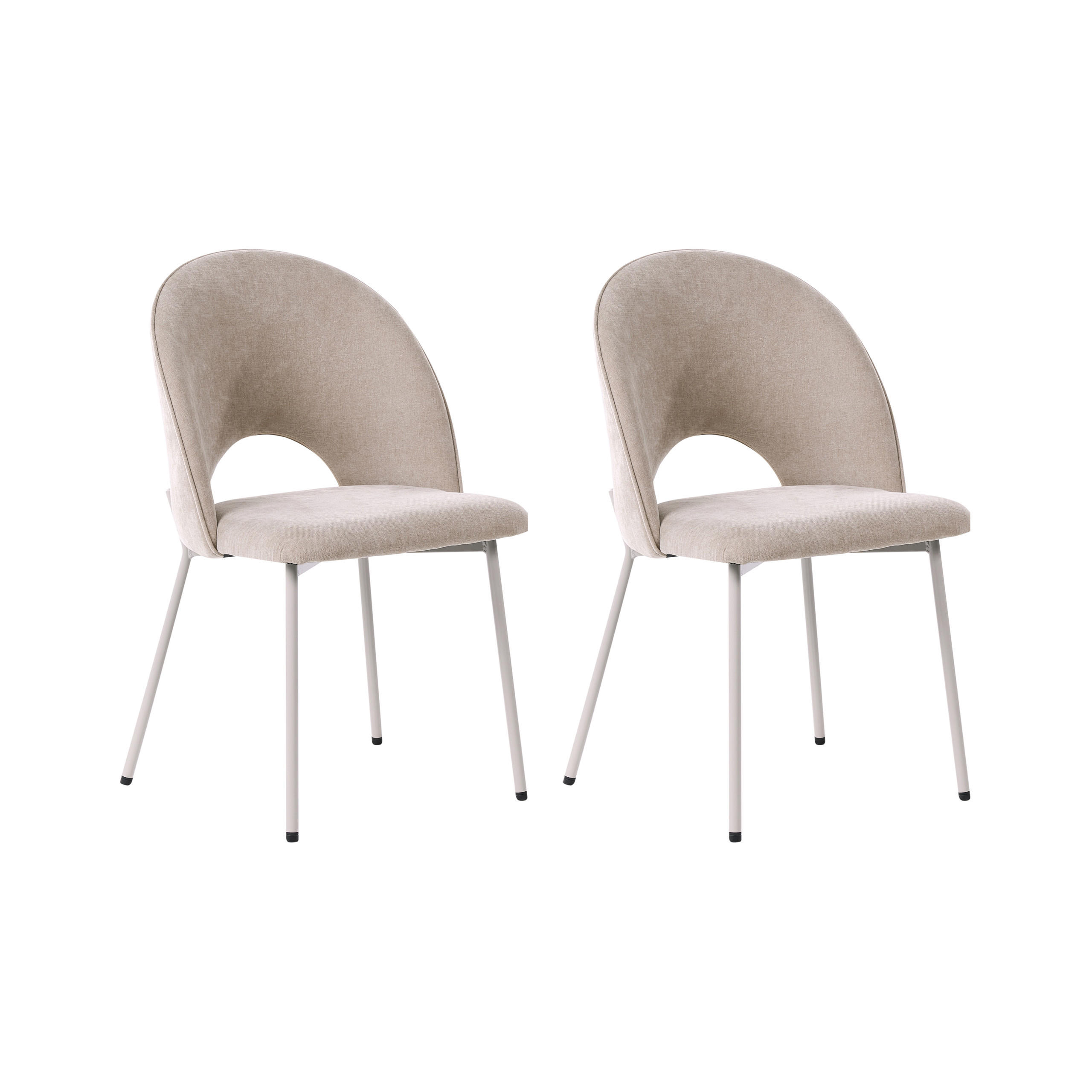Beliani Esszimmerstuhl Beige 46x83x53 cm