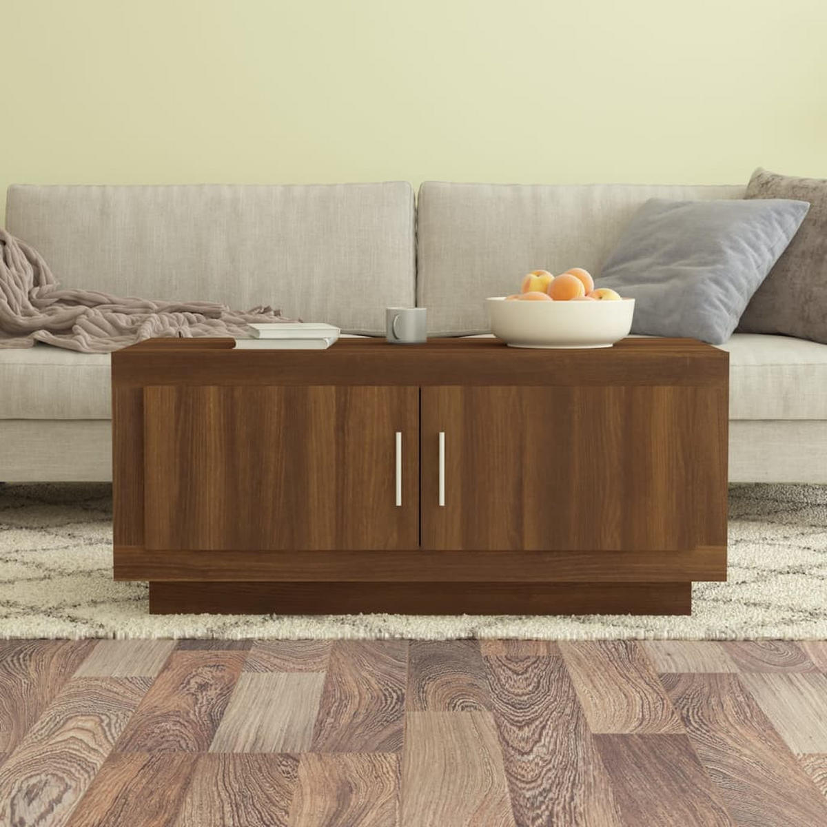 COUCHTISCH Braun Eichen-Optik 102x50x45 cm Holzwerkstoff - Braun, Holz (102/50/45cm) - furnicato