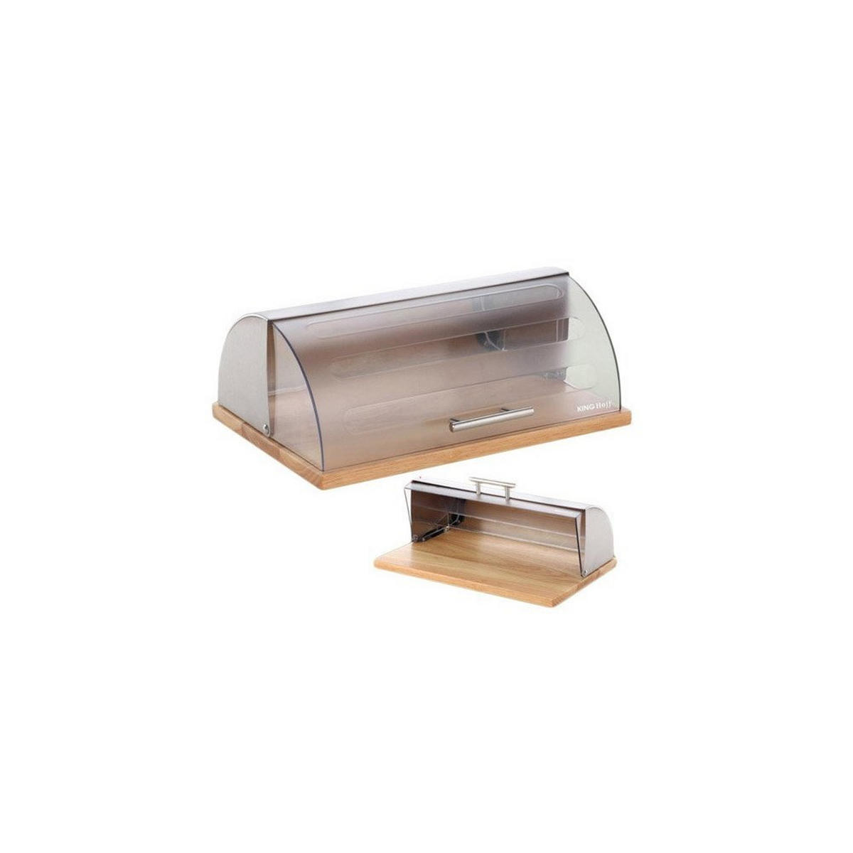 BROTKASTEN Silber 38/28/15 cm KH3210 - Silberfarben, Kunststoff (28/15/38cm) - Kinghoff 