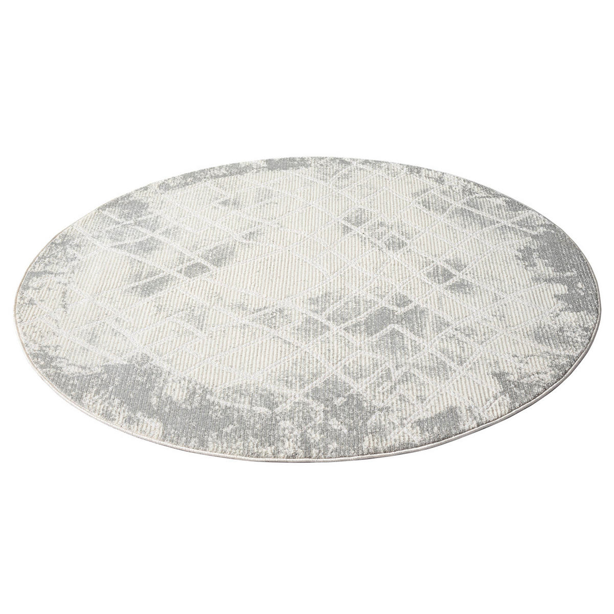 KURZFLOR-TEPPICH Antik 215 Grau 200 cm Rund - Grau, Textil (200/200cm) - carpet city