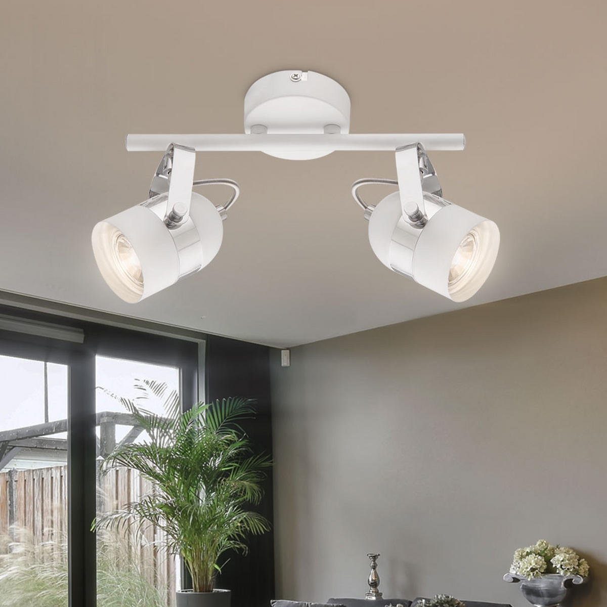 LED DECKENLEUCHTE CALGARY Weiß - Weiß, Metall (30/8.5/14.5cm)