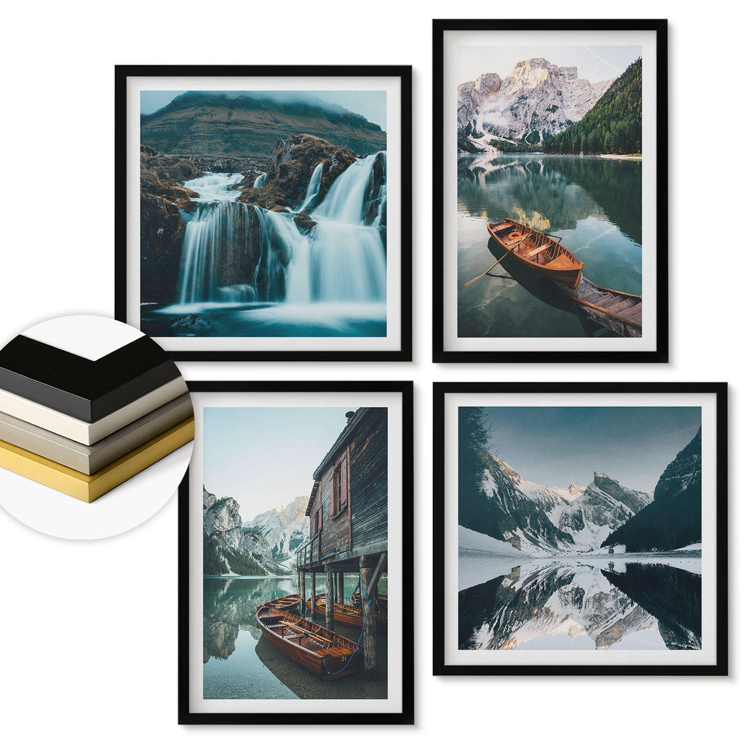 ArtPrintCave Wandbilder Schwarz 50x50 cm