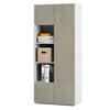AKTENSCHRANK Amira T30 Beton Oxid 180/80/40 cm - Hellgrau, Holzwerkstoff (80/180/40cm) - SIMPLYFURN