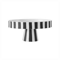 SERVIERTABLETT Toppu in Schwarz/Weiß Ø20 cm - Schwarz, Keramik (20/9/20cm) - OYOY Living Design