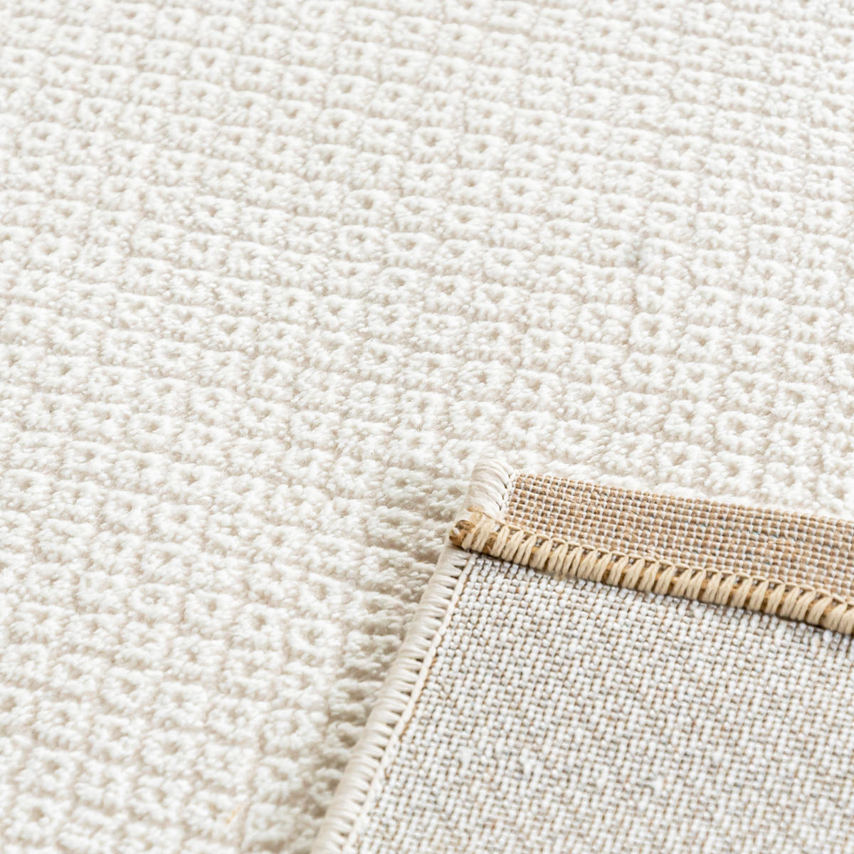 TEPPICH Weiß Modern Geometrisch - Rechteckig Minimalistisch - 300 x 400 cm - Ecru/Weiß, Textil (300/400cm) - Mazovia