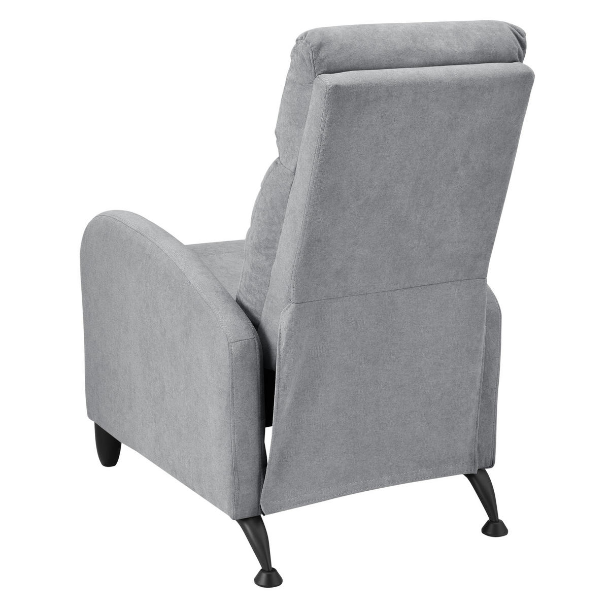 POLSTERSESSEL Bregenz Textil Hellgrau - Hellgrau, Textil (60/102/92cm) - [en.casa]