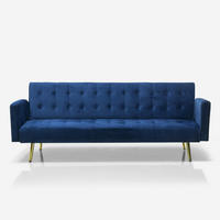 3-SITZER klappbar Caullae - Blau - Blau, Textil (195/75/81cm) - Pasmara
