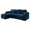 ECKSOFA Pufetto - Blau/Silberfarben, Holz/Textil (244/147cm) - MIRJAN24