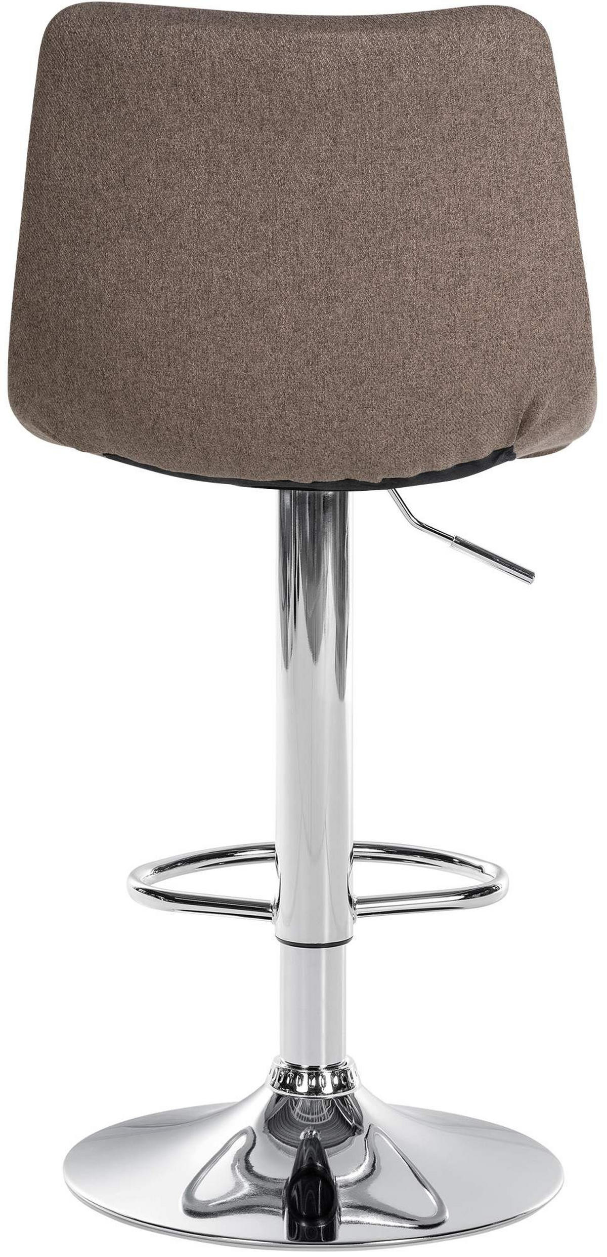 BARHOCKER Stoff taupe - Taupe/Chromfarben, Textil/Metall (43/87/46.5cm) - CLP