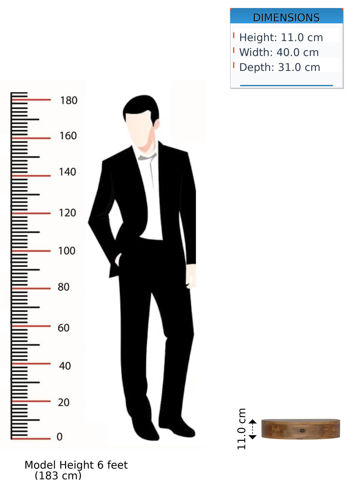 NACHTTISCH Wandmontage, Rund, 1 Schublade, Braun - Messingfarben/Braun, Holz/Metall (40/11/31cm) - Artisan Furniture