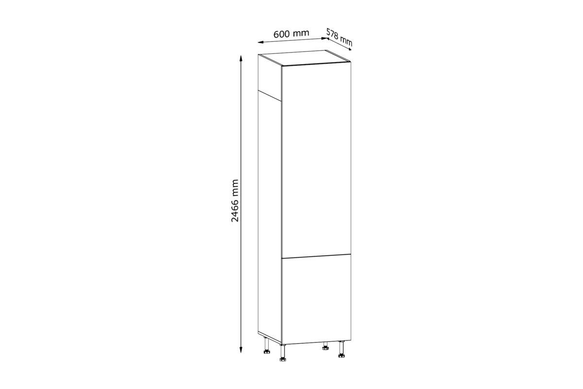 HOCHSCHRANK D60T P/L AX – Sorento Weiß Grün – Weiß / Grün - Weiß/Grün, Holzwerkstoff (60/247/58cm) - ROYAL24_MARKT