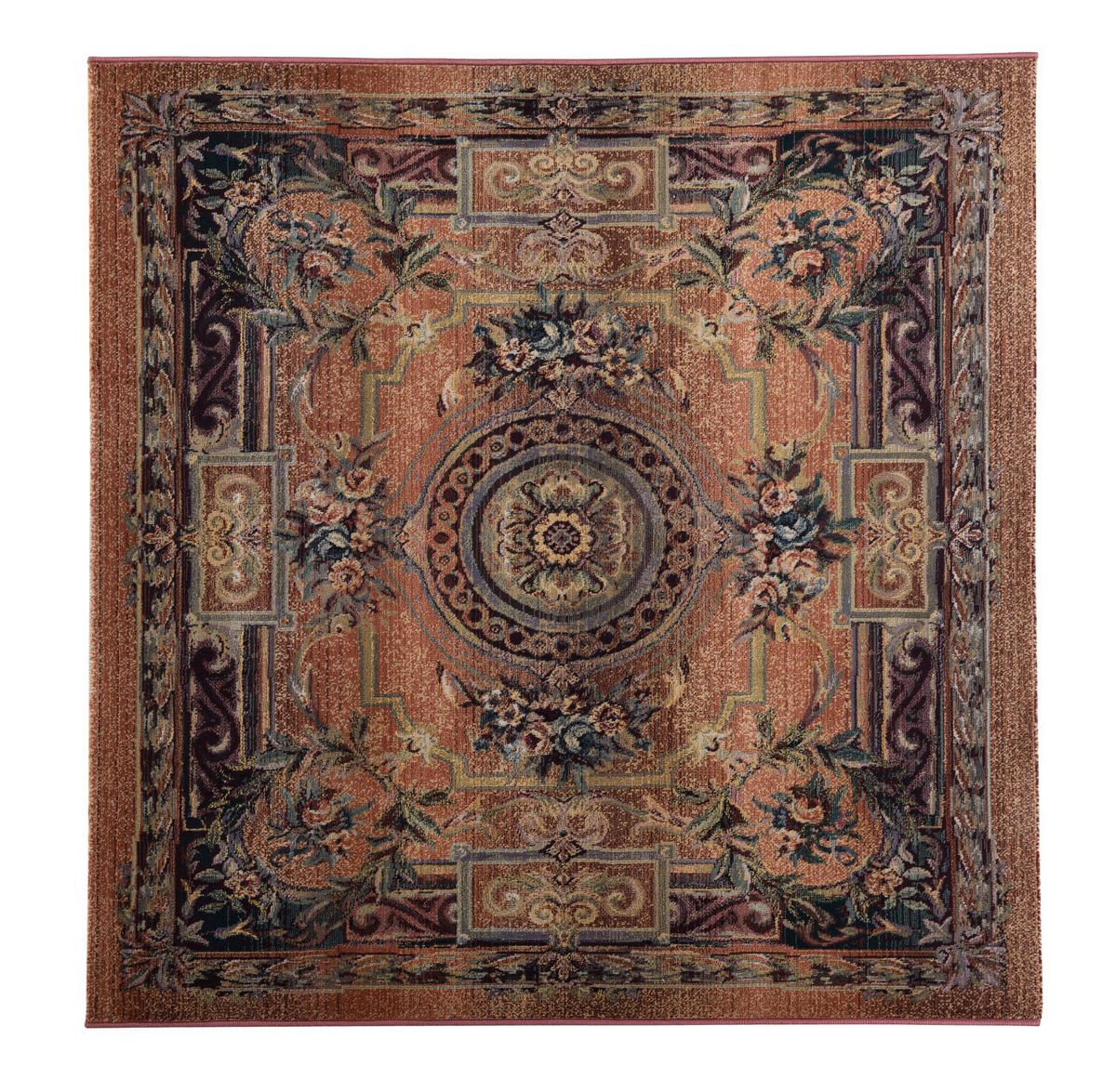 WEBTEPPICH Gabiro 856 200x200 cm - Rostfarben, Textil (200/200cm) - THEKO