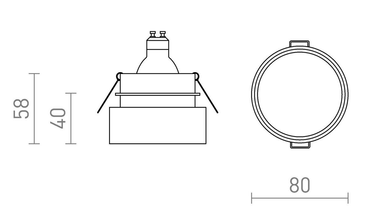EINBAULEUCHTE TORD Weiß 9 W - Weiß, Metall (8/8/4cm) - Rendl