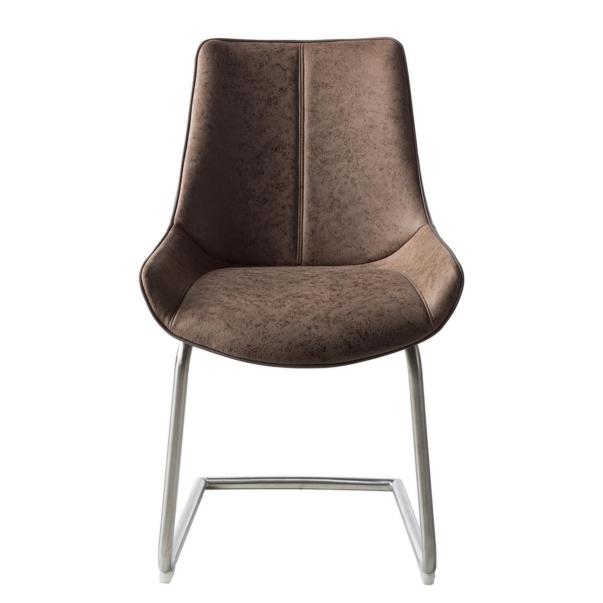 FREISCHWINGER - 2er-Set - Kunstleder - Braun, Kunststoff/Textil (54/89/60cm) - home24