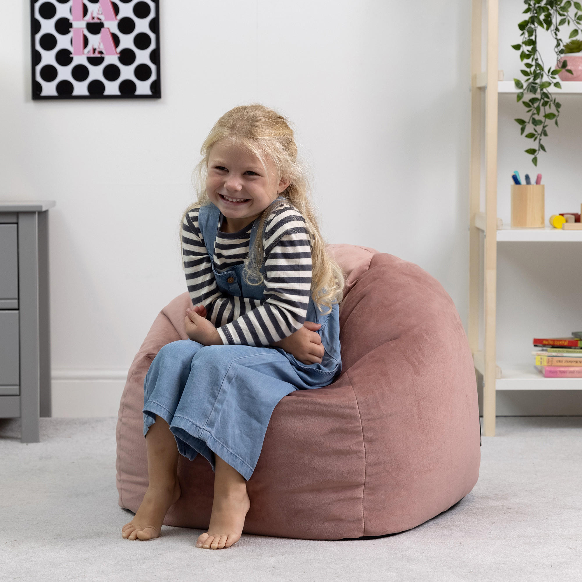 SITZSACK für Kinder Kingston - Pink, Kunststoff (53/50/53cm) - Veeva