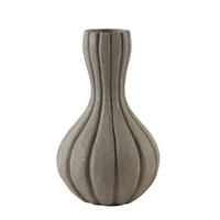 VASE ZUCCA Ø19,5x34 cm, Grau - Grau, Kunststoff (34cm) - Light & Living