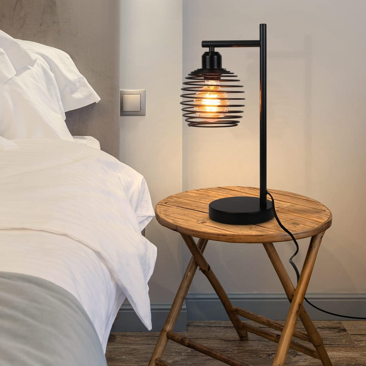 TISCHLAMPE Thaddeus 15/20/42.6 cm - Schwarz, Metall (15/20/42.6cm) - ZMH