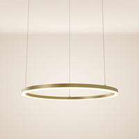 LED-HÄNGELEUCHTE Ring Direkt/Indirekt 5m Gold Ø 80cm - Goldfarben, Metall (80/80/3.3cm) - s.luce