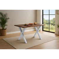 ESSTISCH ROXANA - Kastanienfarben/Beige, Holz (80/140/77cm) - SAM