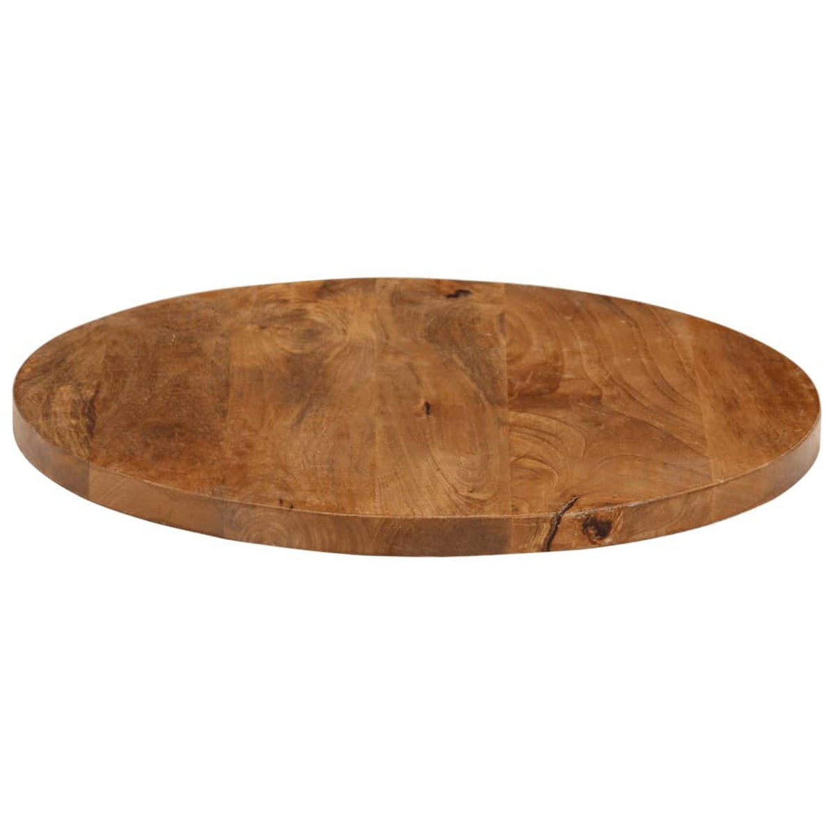 TISCHPLATTE Ø50/2,5 Cm Rund Massivholz Mango - Braun, Holz (50/50/2.5cm) - vidaXL