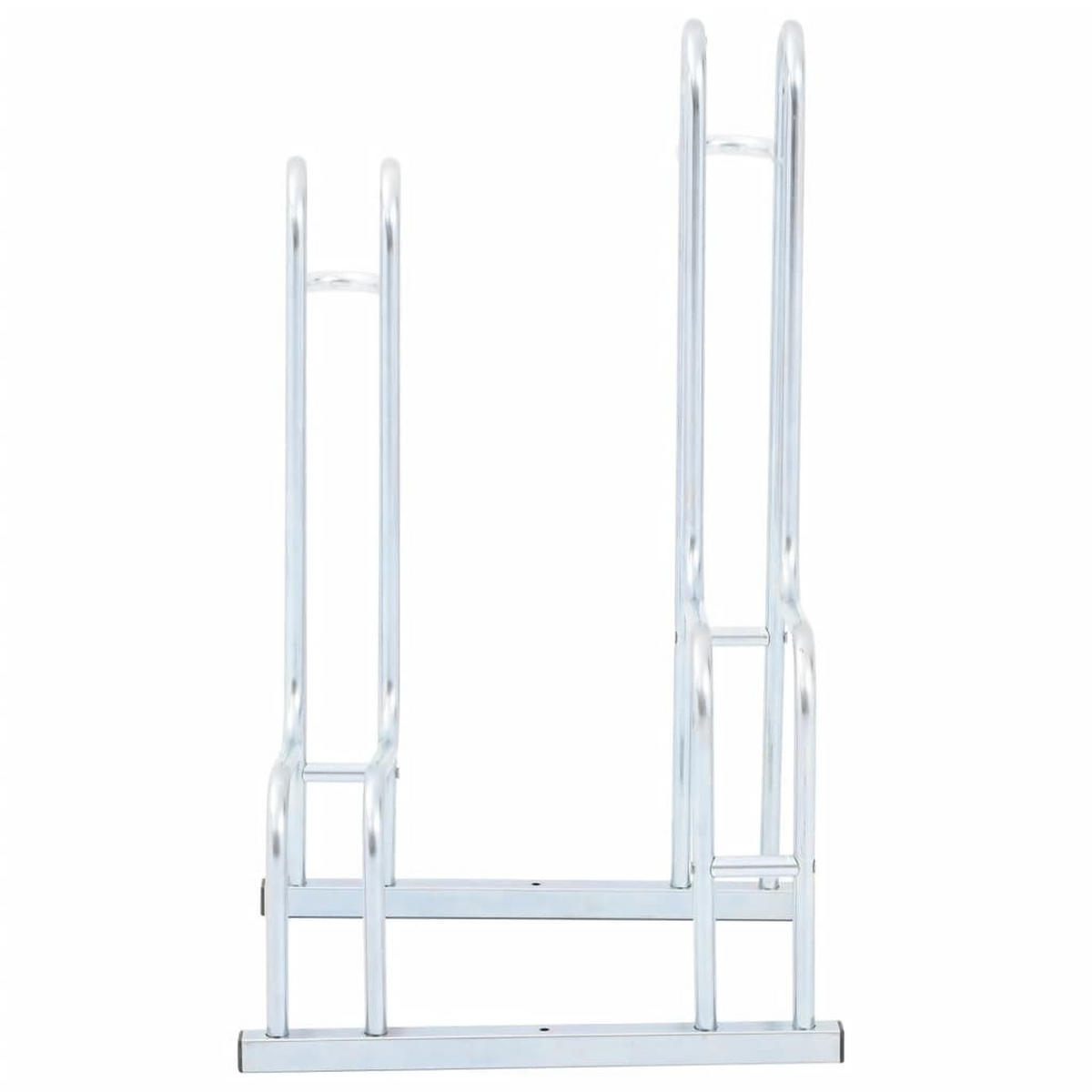FAHRRADSTÄNDER Für 2 Fahrräder Freistehend Verzinkter Stahl - Silberfarben, Metall (40/73/43.5cm) - vidaXL